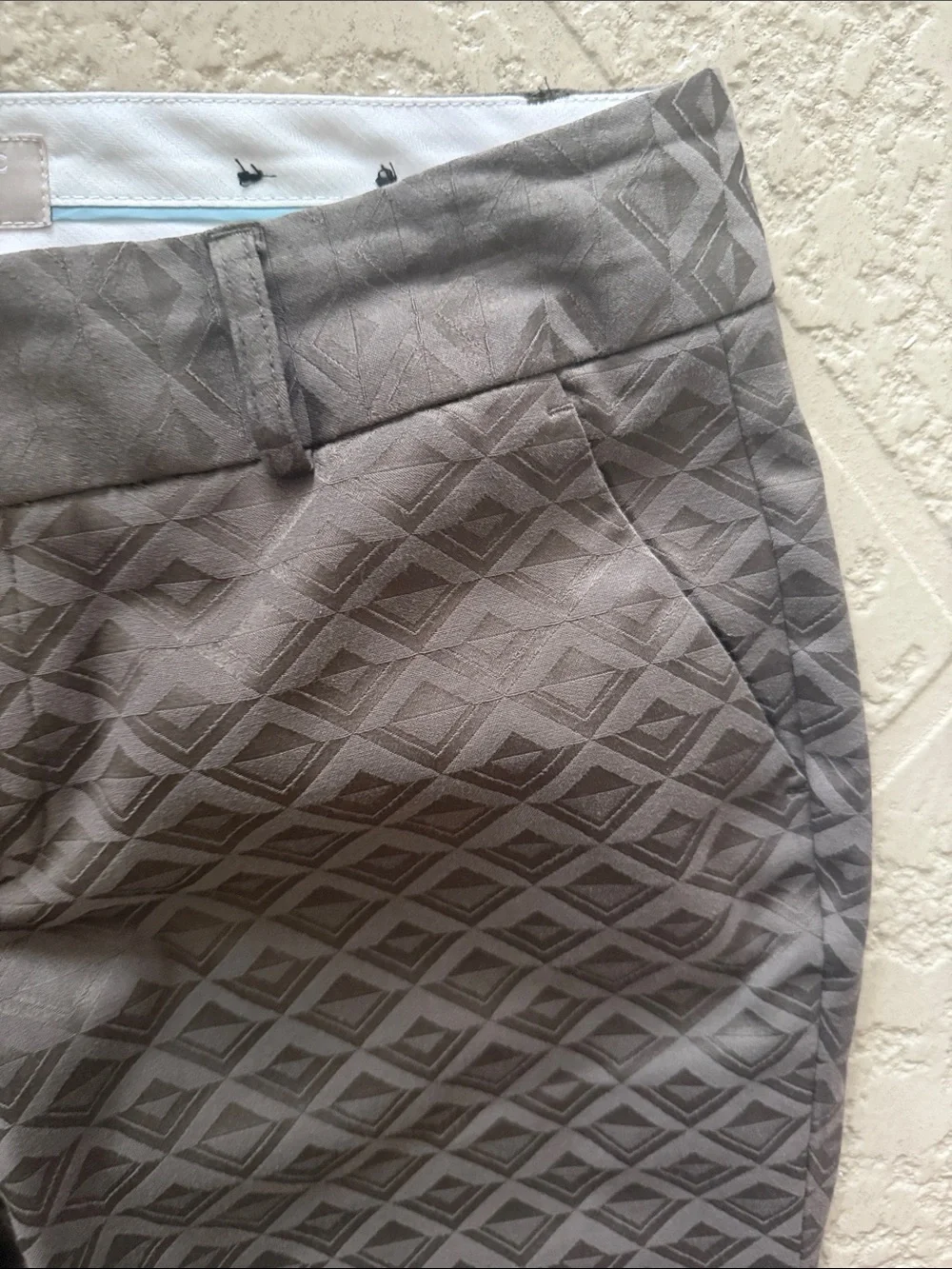 Banana Republic Gray Diamond-Texture Chinos